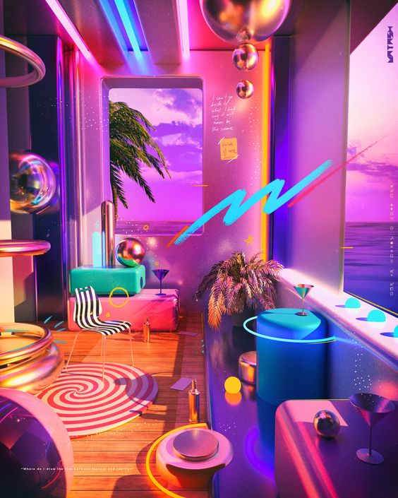 vivid colours